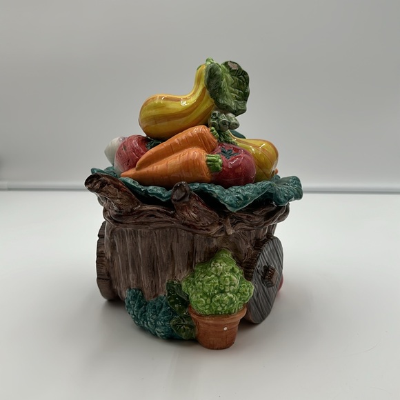 Candy Dish Mixed Vegetables on Wheelbarrow, Fitz and Floyd, 1998 - Picture 3 of 16